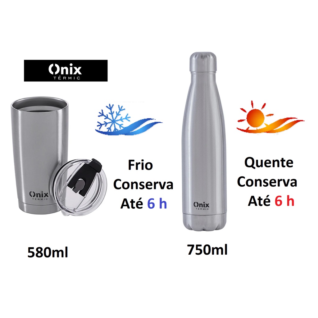 Copo T Rmico A O Inox Ml Tampa Onix Garrafa T Rmica Inox