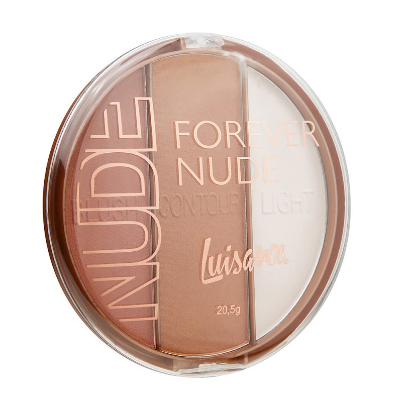 Kit Blush Contorno E Iluminador Forever Nude Luisance Shopee Brasil