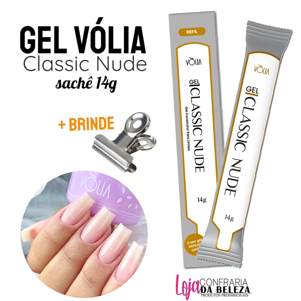 Gel Classic Nude Vólia em Sache 14g Shopee Brasil