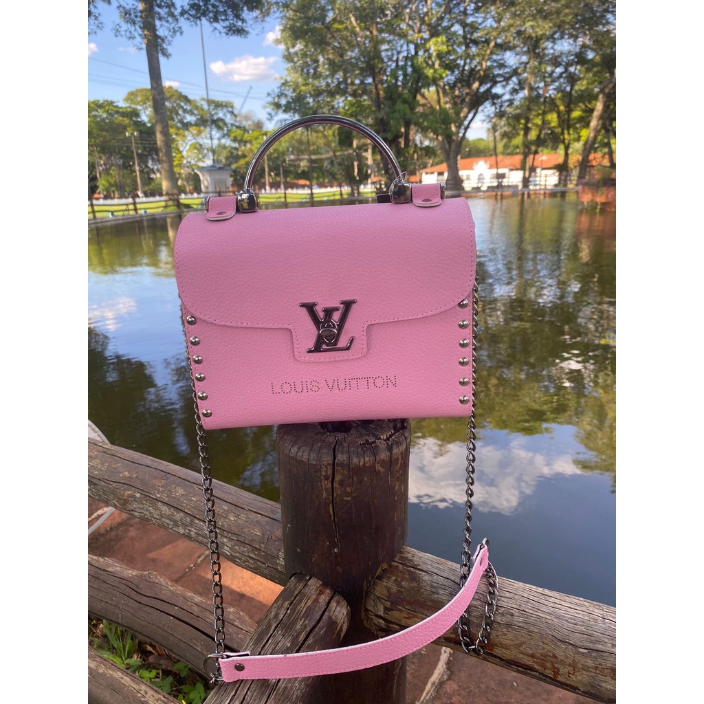 Bolsa Baù Madeira Louis Vuitton Feminina Rosa Chiclete Feminina