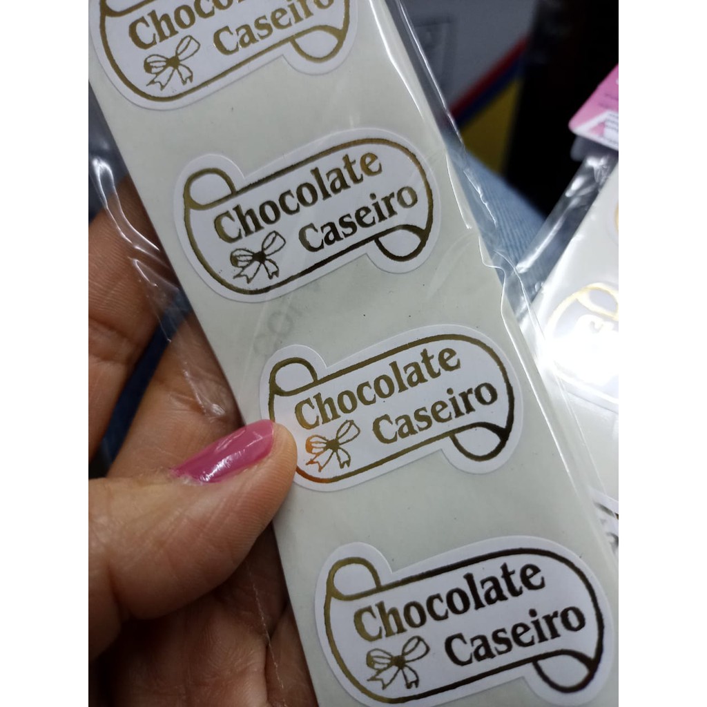 Etiqueta Adesiva Chocolate Caseiro C Unids Shopee Brasil