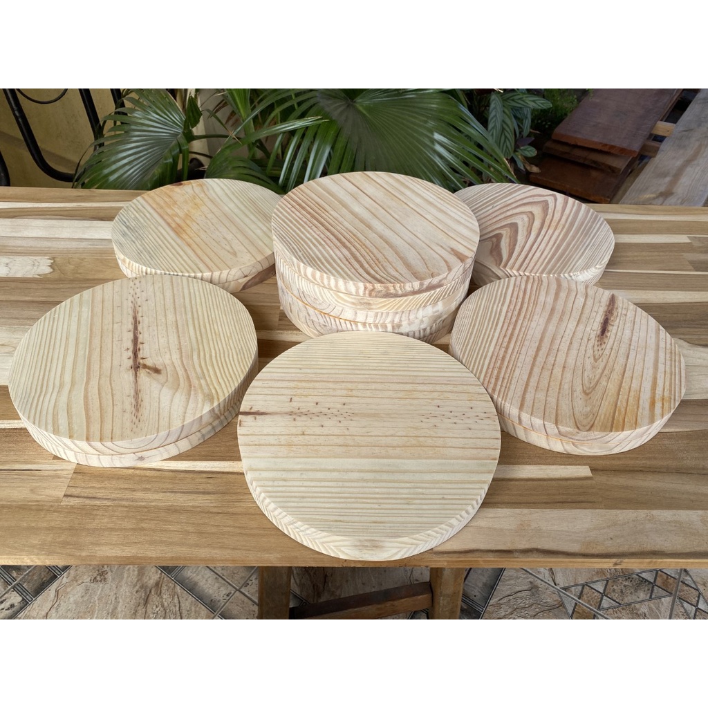 Tabua Redonda De Madeira Pinus Cm Shopee Brasil