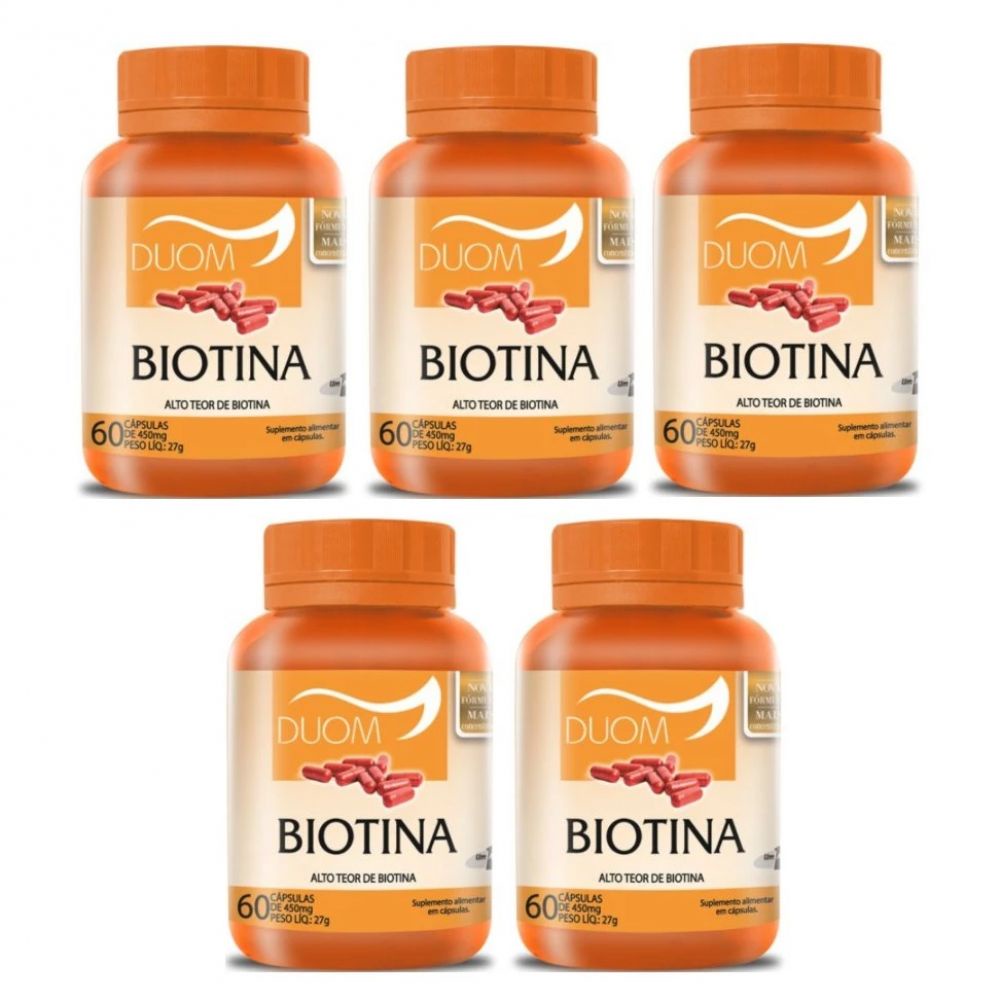 Kit C Original Duom Biotina Vitamina B Sa De Do Cabelo Pele E