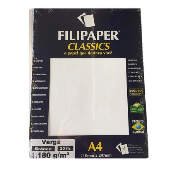 Papel A Verge Branco G Pacote Folhas Filiperson Shopee