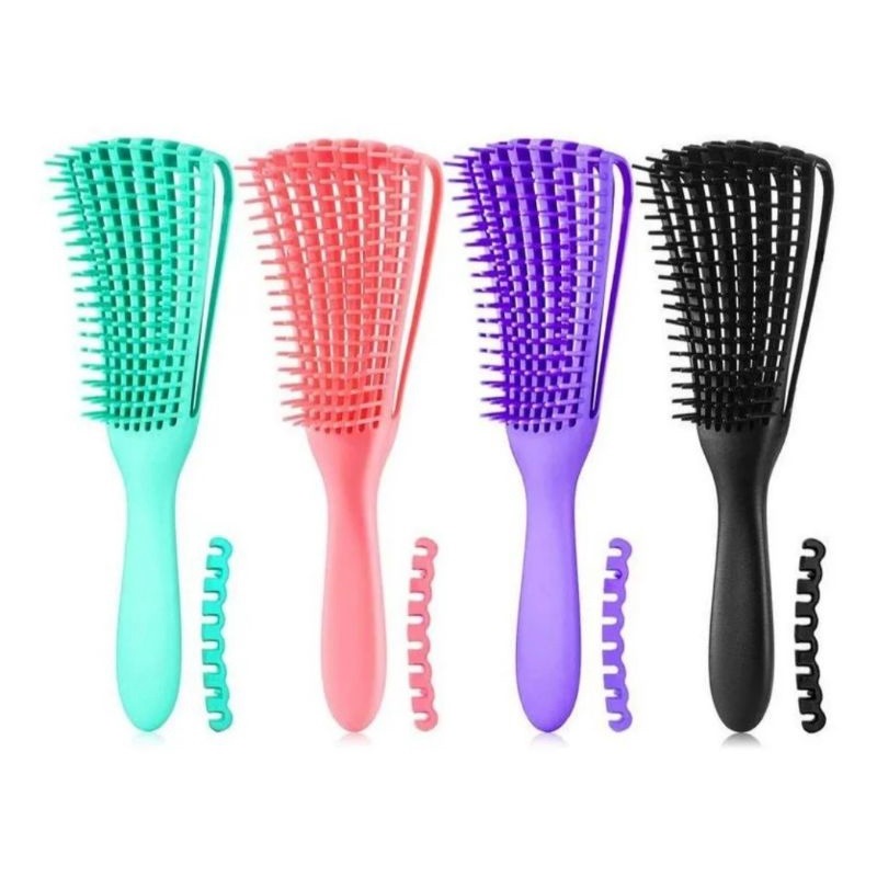 Escova Para Cabelo Cacheado Pente Polvo Shopee Brasil