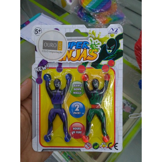 Bonecos Super Ninja Cartela Gruda Na Parede Ou Vidro Shopee Brasil