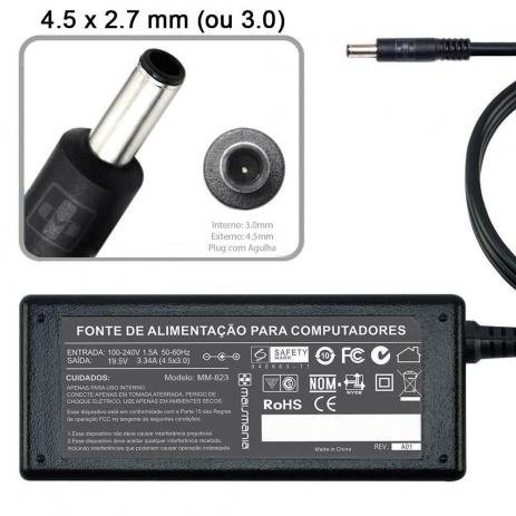 Fonte Carregador Dell Inspiron 5558 5565 5566 5568 19 5v 3 34a 65w