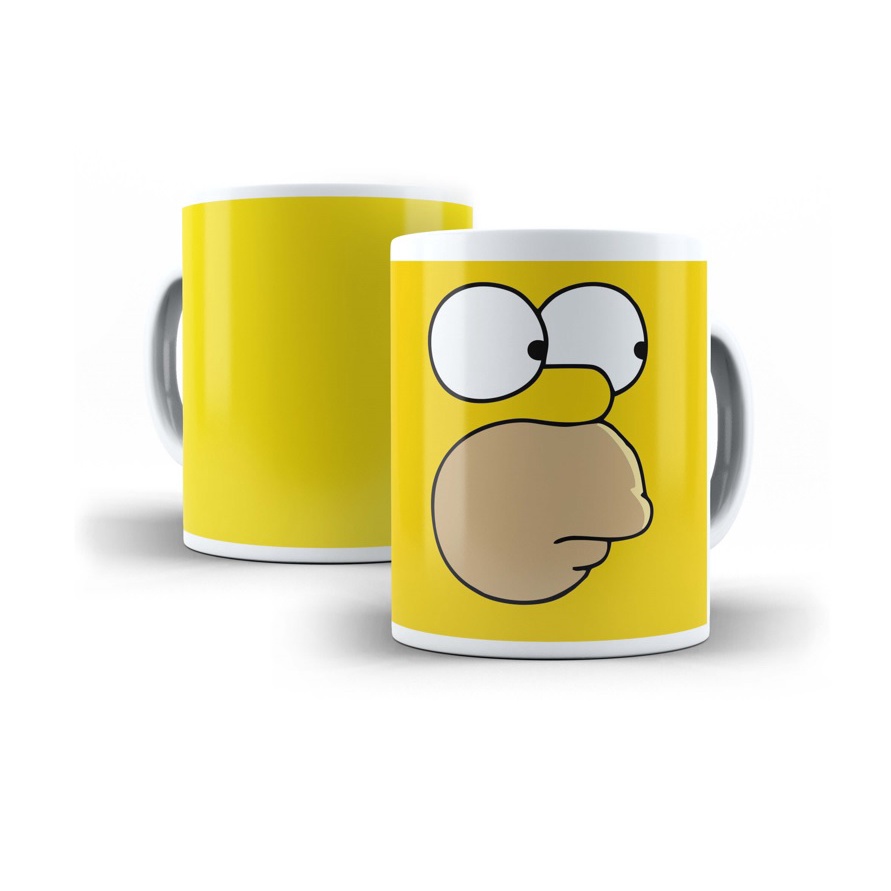 Caneca Os Simpsons Homer Rosto Porcelana 325ml Md61 Shopee Brasil