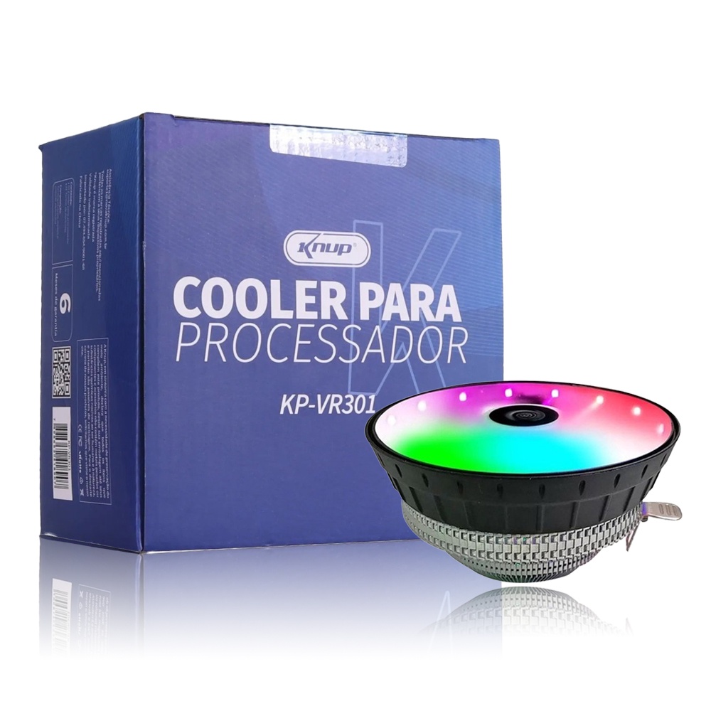 Cooler Para Cpu Processador Intel Amd Mm Rpm Led Rgb Knup