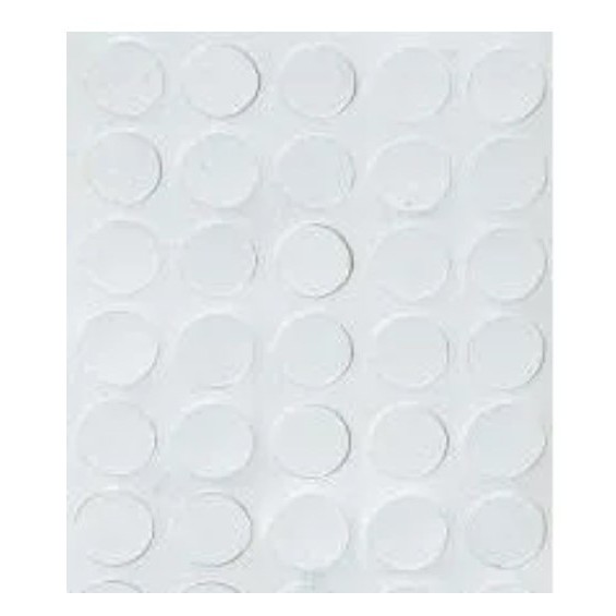 Tapa Furo Adesivo 12mm Branco Liso 02 Cartelas 52 Unidades Cada