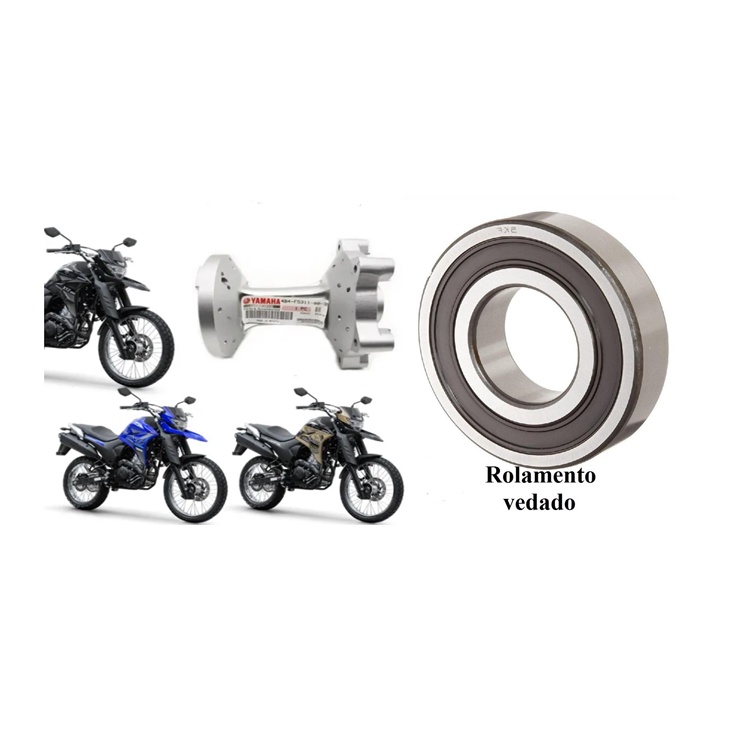 Par Rolamento Roda Traseira Yamaha Lander Xtz Vedado Padr O