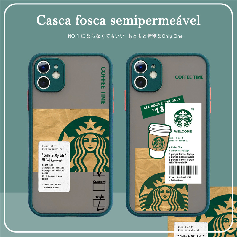 Capa De Celular Moldura Para Fotos Da Moda Transl Cida Fosca Starbucks