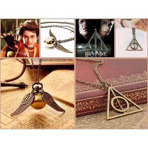 Kit Colares Harry Potter Relíquias Da Morte E Pomo De Ouro Shopee Brasil