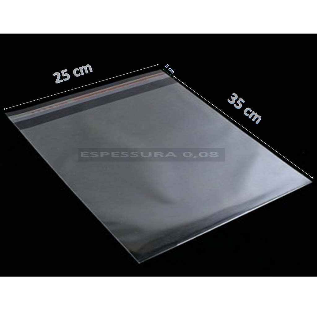 Saco Adesivado Plastico Transparente 25x35 C 1000 Unidades Shopee Brasil