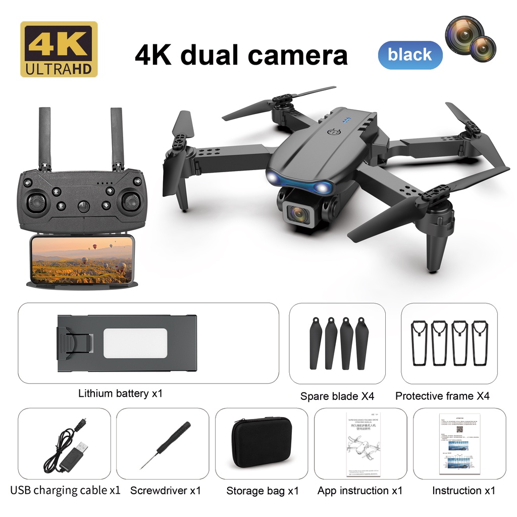 Drone De C Mera De K Profissional De Alta Defini O Dupla Shopee