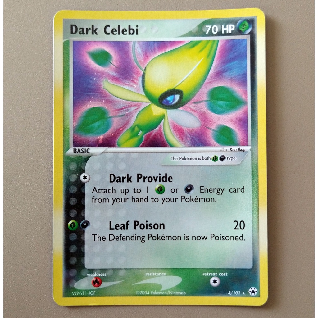 Carta Antiga Pokemon Dark Celebi Holo Rare Ex Hidden Legends