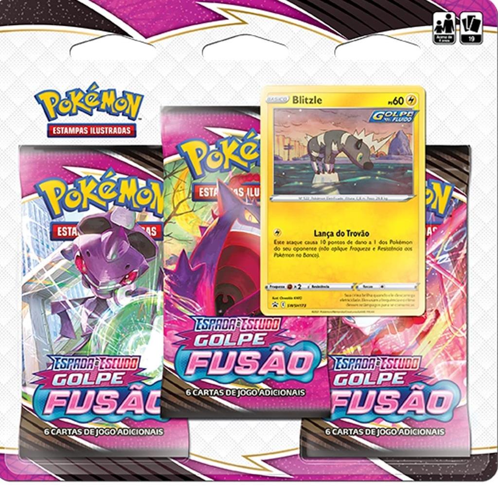 Pokemon Blister Triplo Golpe Fusao Blitzle Copag Lacrado Shopee