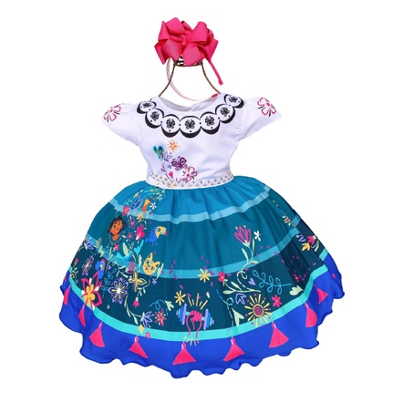 Vestido Fantasia Mirabel Encanto Disney Luxo Infantil Saiote Shopee