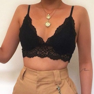 Top Cropped Rendado Sem Bojo Feminino Sutiã Lingerie Renda Shopee Brasil