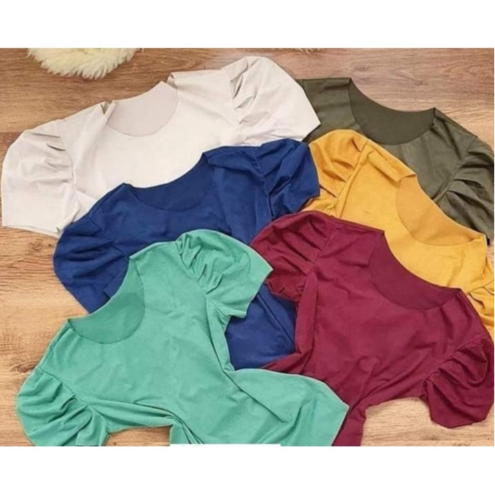 Blusa T Shirt Suede Manga Curta Bufante Princesa Shopee Brasil