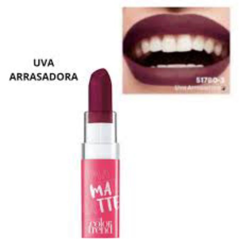 Batom ColorTrend Matte Avon Cor Uva Arrasadora Shopee Brasil