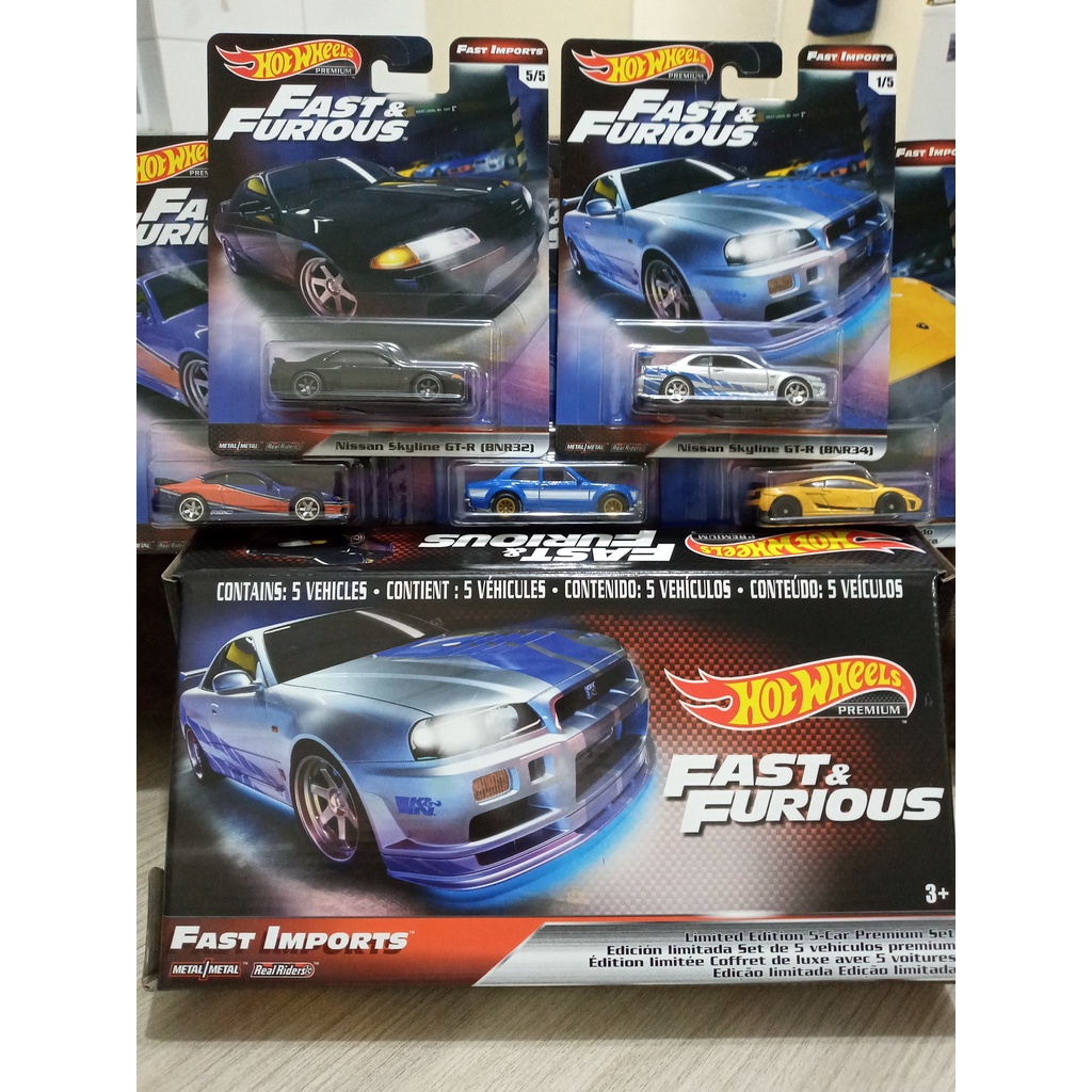 Hot Wheels Premium Set Fast Furious Shopee Brasil