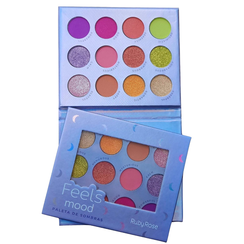 Paleta De Sombras Feels Mood Ruby Rose C Cores Shopee Brasil