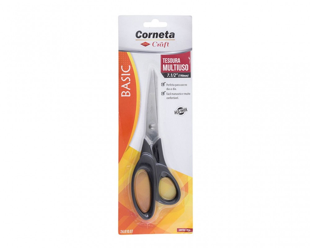 Tesoura Multiuso Corneta Basic Inox 7 1 2equot Blister Shopee Brasil