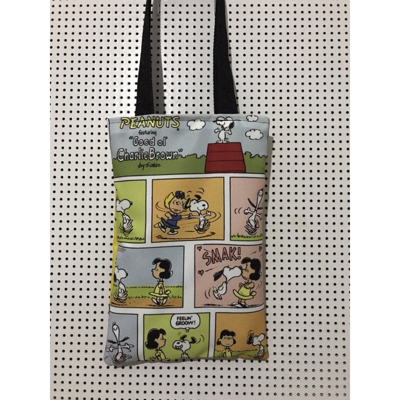 Bolsa Sacola Dupla Face Snoopy Quadrinhos Tirinhas Gibi Retro Turma