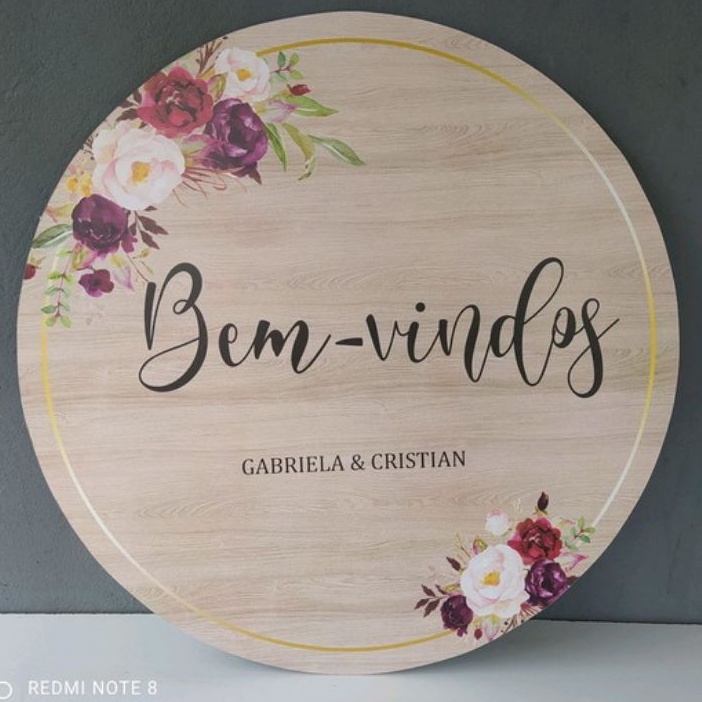 Quadro Decorativo Para Casamento Redondo Recep O De Festas Bem Vindos