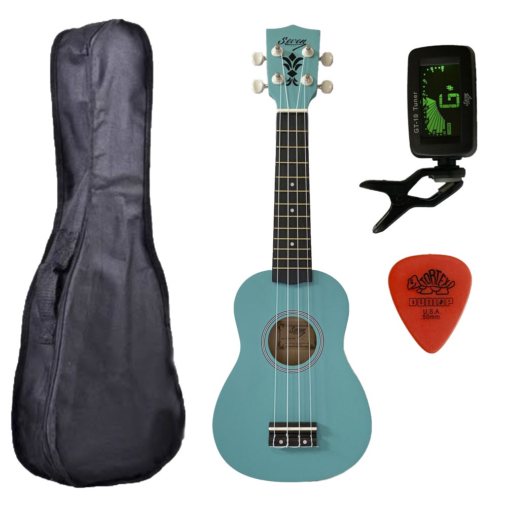 Ukulele Turquesa Seven Soprano Suk 07 MG C Capa E Afinador Shopee Brasil