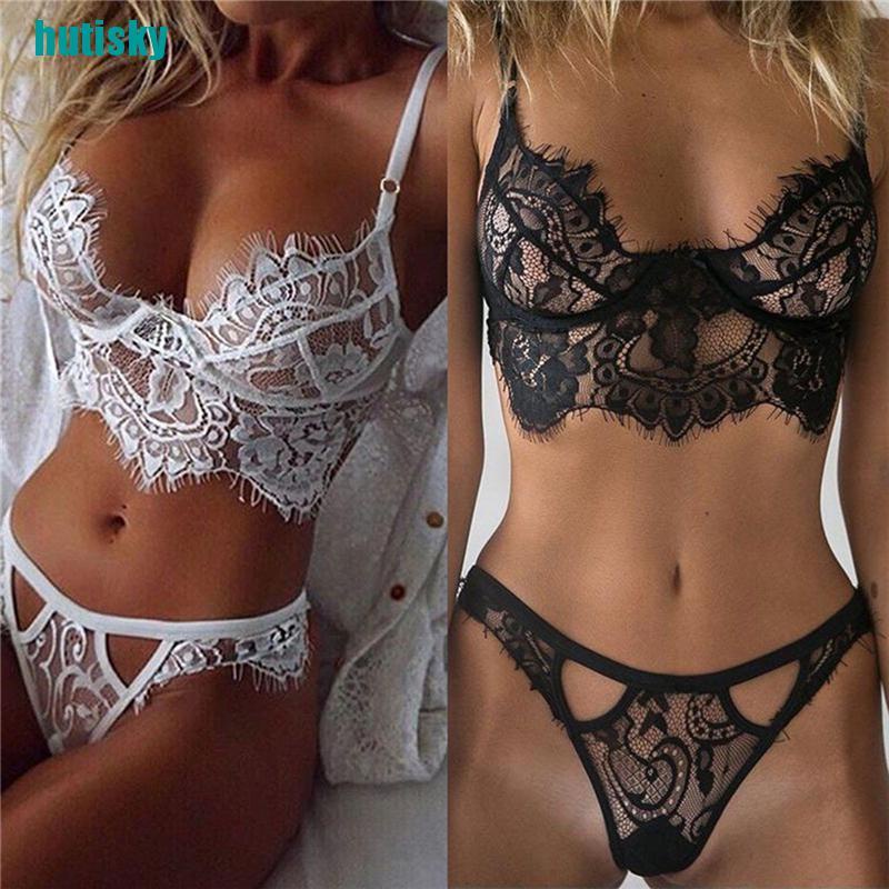 Hutisky Lingerie Conjunto Lingerie Sexy Espartilho De Renda Sutiã
