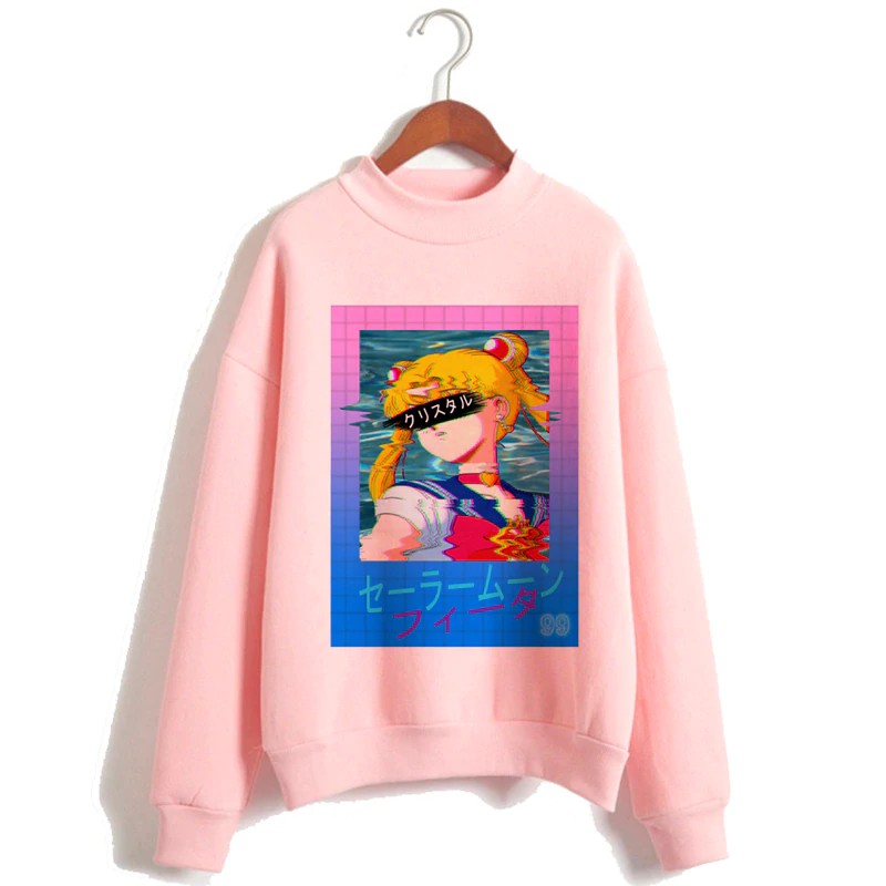 Moletom Gola Redonda Unissex Anime Sailor Moon Vaporwave Shopee Brasil