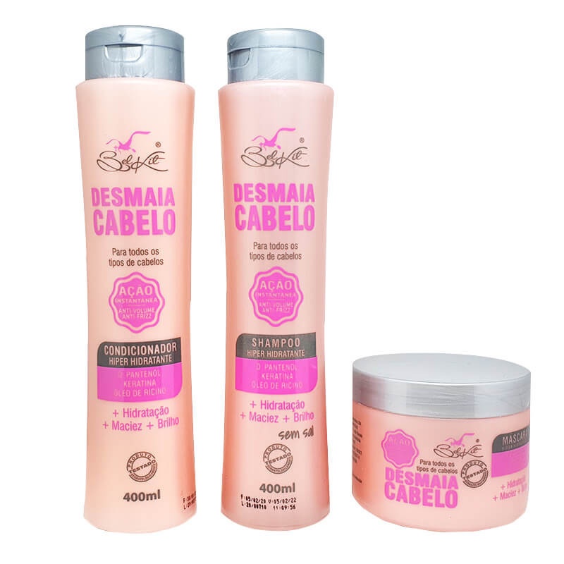 Kit Capilar Desmaia Cabelo Anti Frizz Belkit Itens Shopee Brasil