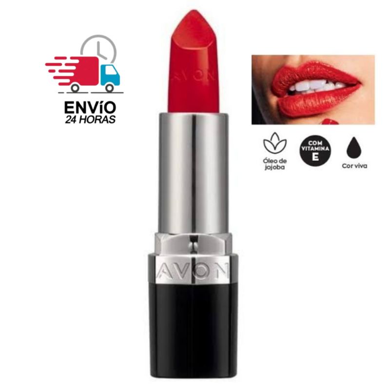 Batom Avon Ultracremoso Vermelho Puro 3 6g Shopee Brasil