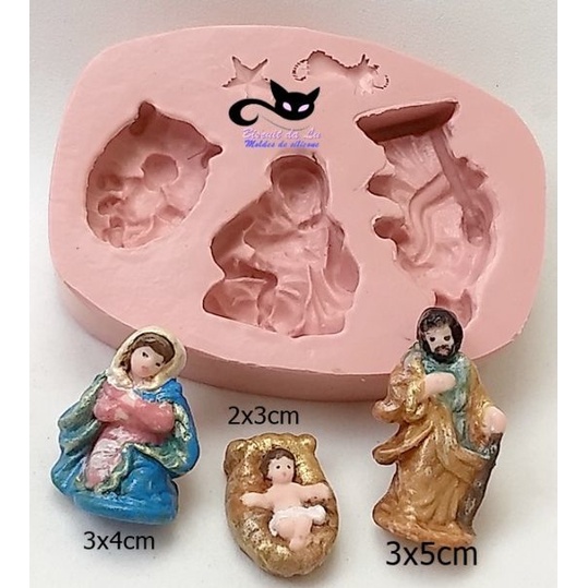 Molde de Silicone Kit 03 Sagrada Família ate 5cm Shopee Brasil