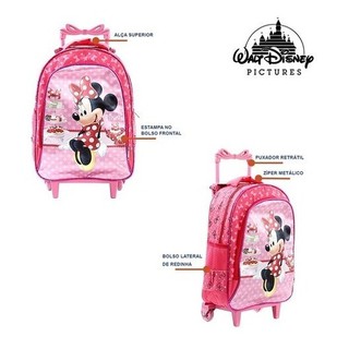 Kit Mochila Rodinha Minie Minnie Lancheira T Rmica Estojo