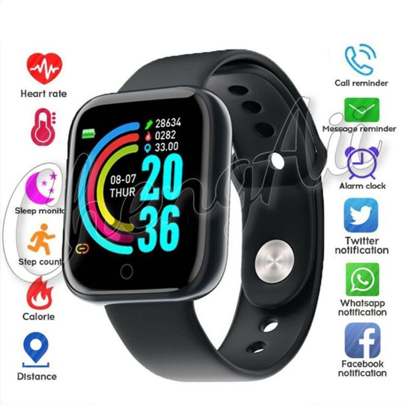 Relógio Smartatch Y68 D20 Bluetooth USB Smartwatch Shopee Brasil