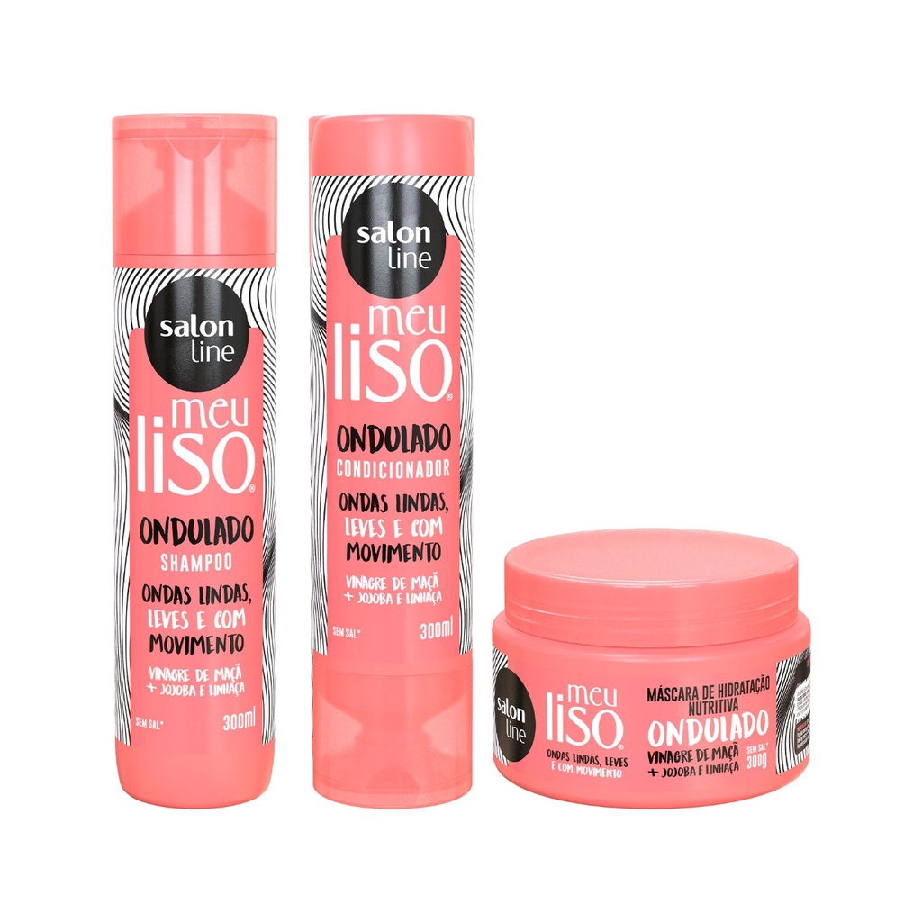 Kit Completo Meu Liso Ondulado 4 Produtos Salon Line Shopee Brasil