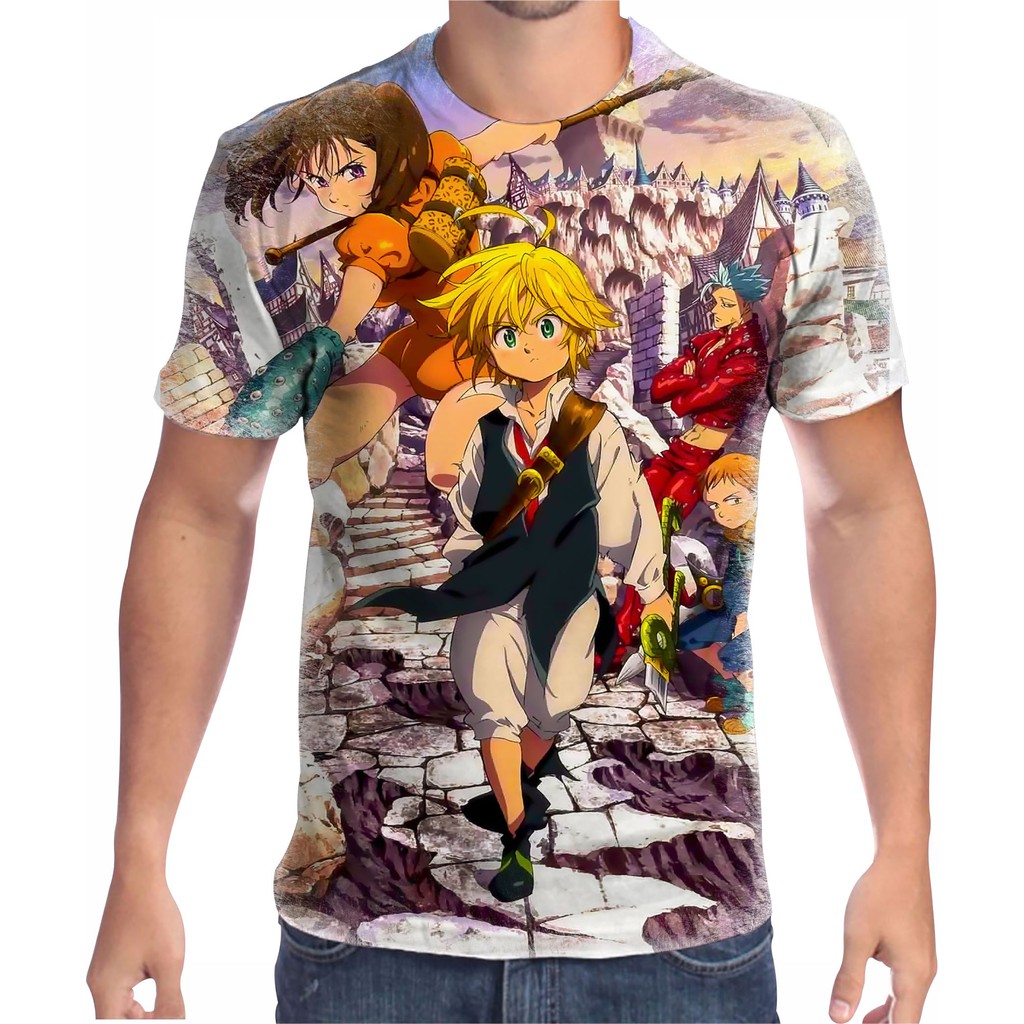 Camiseta Personalizada Meliodas Nanatsu No Taizai Shopee Brasil