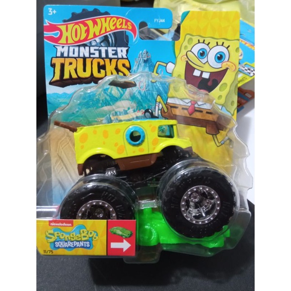 Hot Wheels Monster Trucks Bob Esponja Shopee Brasil