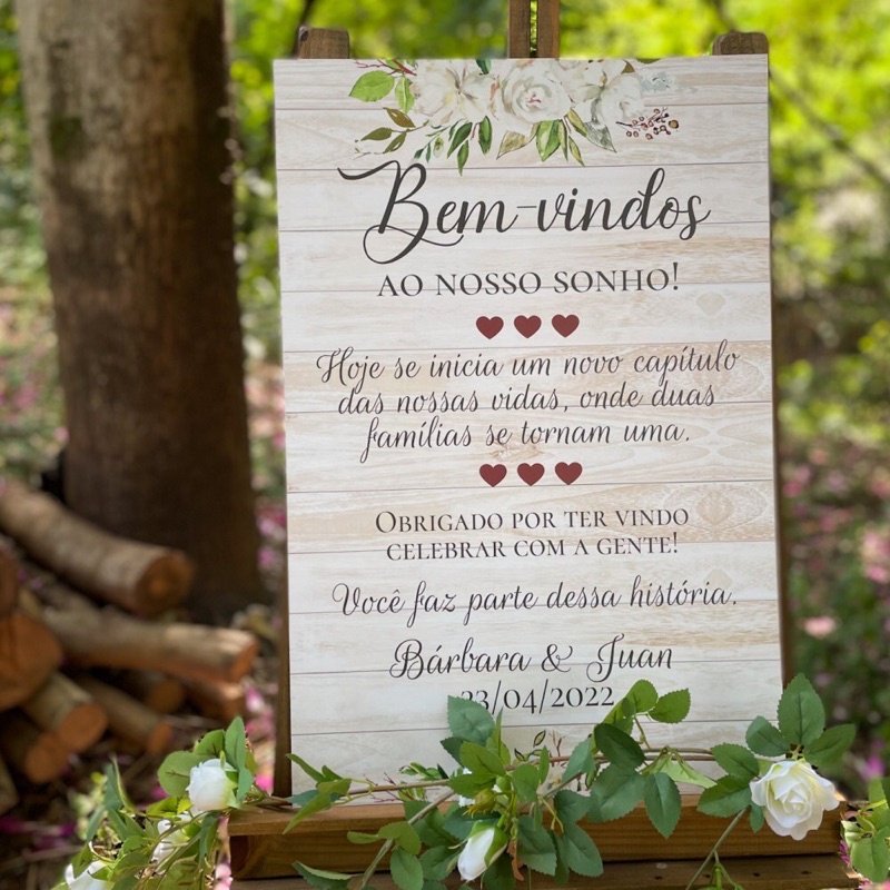 Quadro Decorativo Para Casamento Recep O Bem Vindos Shopee Brasil