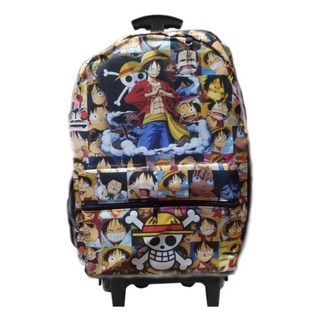 Mochila One Piece Luffy Rodinhas Escolar Juvenil Shopee Brasil