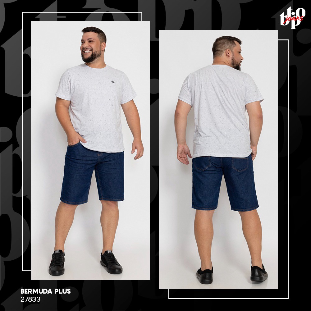 Bermuda Jeans Masculina Plus Size Biotipo Shopee Brasil