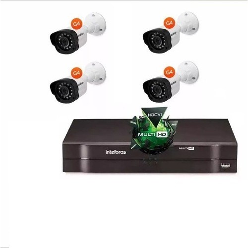 Kit Cftv Cameras Multi Hd P Mp Dvr Intelbras Mhdx Shopee