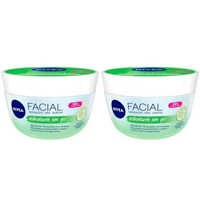 Kit 2 Creme Hidratante Facial Nivea Em Gel Fresh Pepino E Ácido