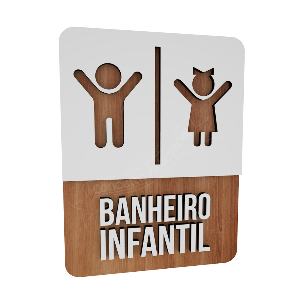 Placa Indicativa Sinalização Banheiro Infantil Mdf Buffet Shopee Brasil