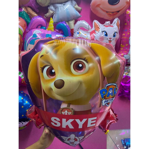 Balão metalizado patrulha canina sky escudo Shopee Brasil