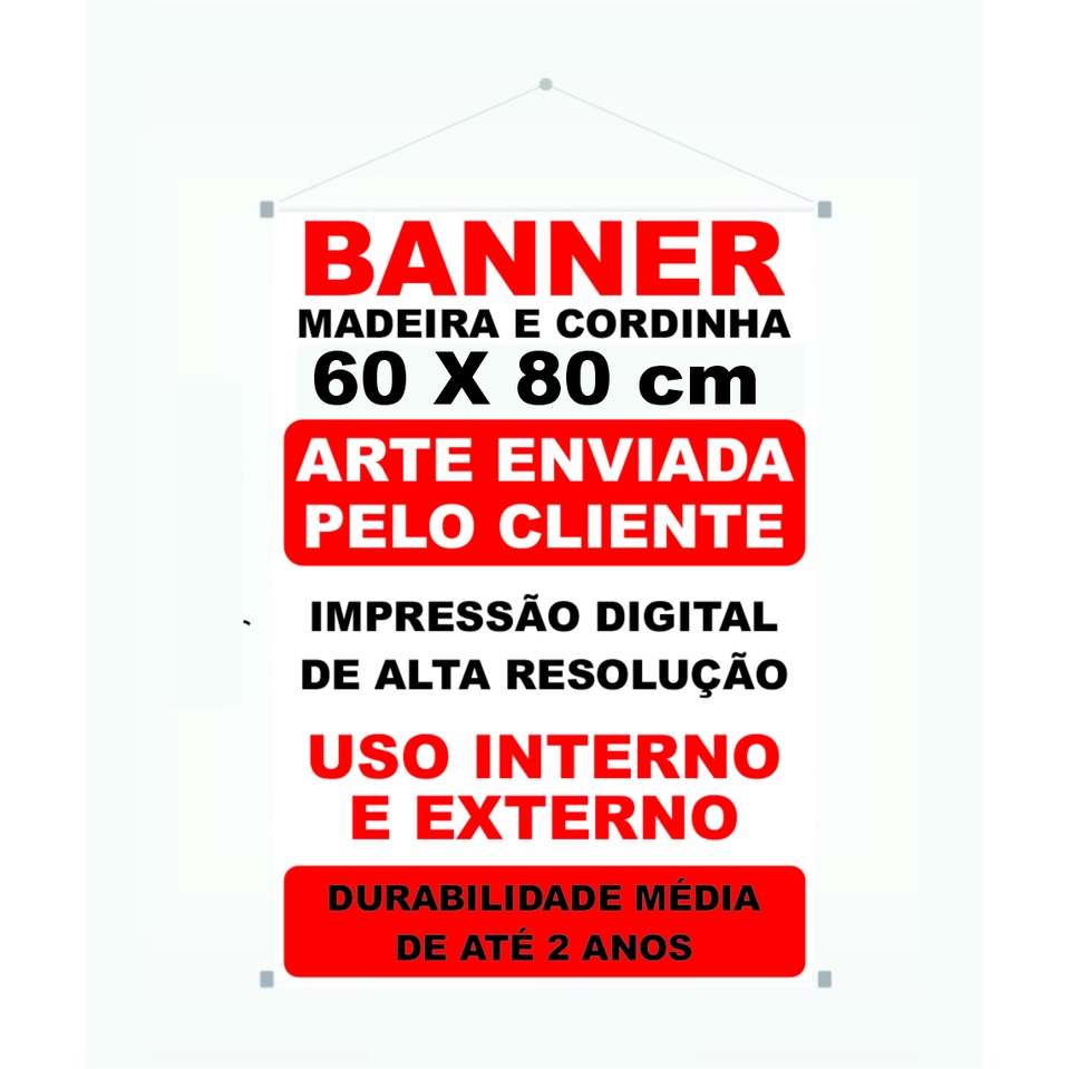 Banner Personalizado X Cm Completo Acabamento Shopee Brasil