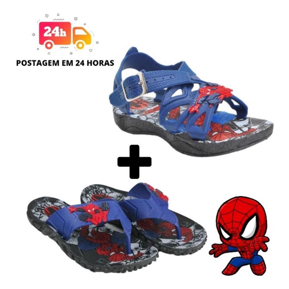 Kit Pares Sand Lia Chinelo Papete Infantil Homem Aranha Capit O Am Rica Ben Hot Whells